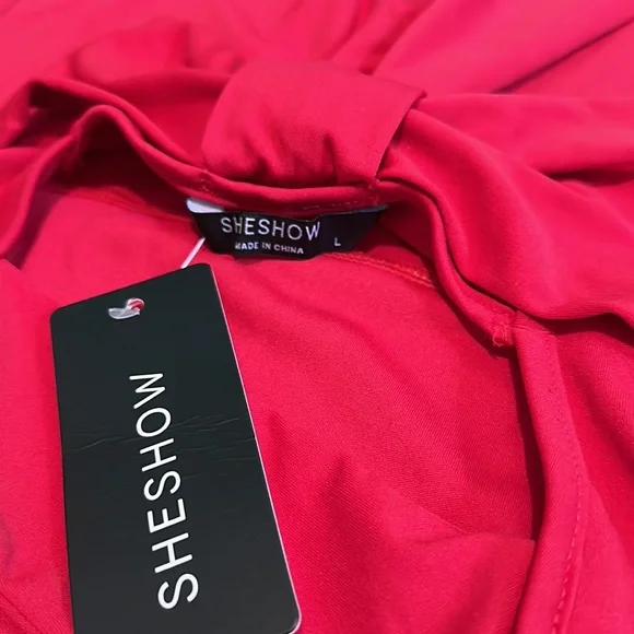 Red Ruffle Train Formal - Picture 7 of 12